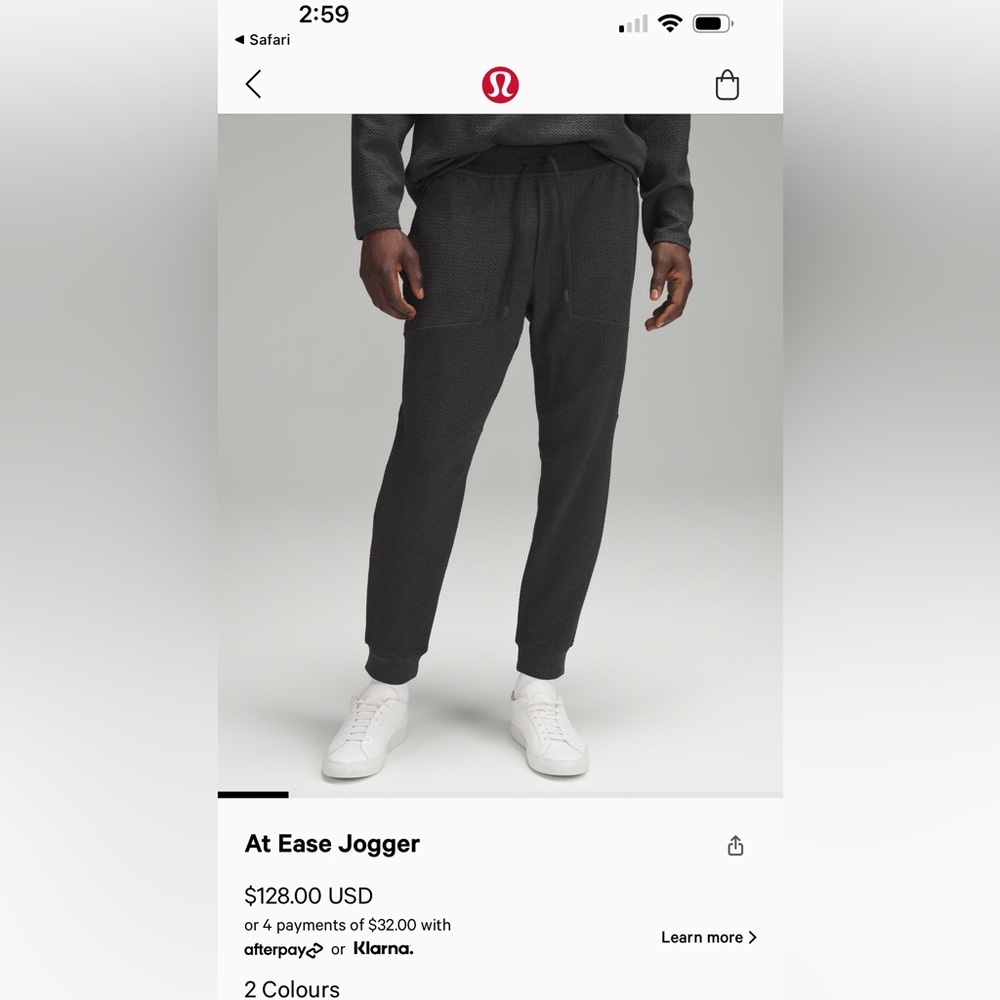 Lululemon black joggers MALE